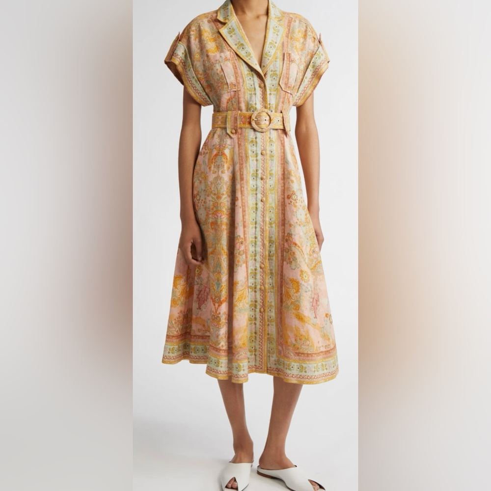 Zimmermann Acacia Midi Shirt Dress - Size 0 - Picture 2 of 11